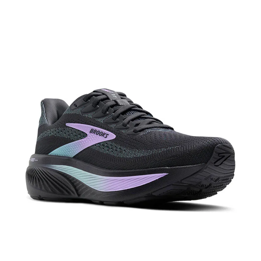 running in an intersection area shoes injury - prevention Womens Brooks Running Ghost 17 in Grey/Clearwater/Purple