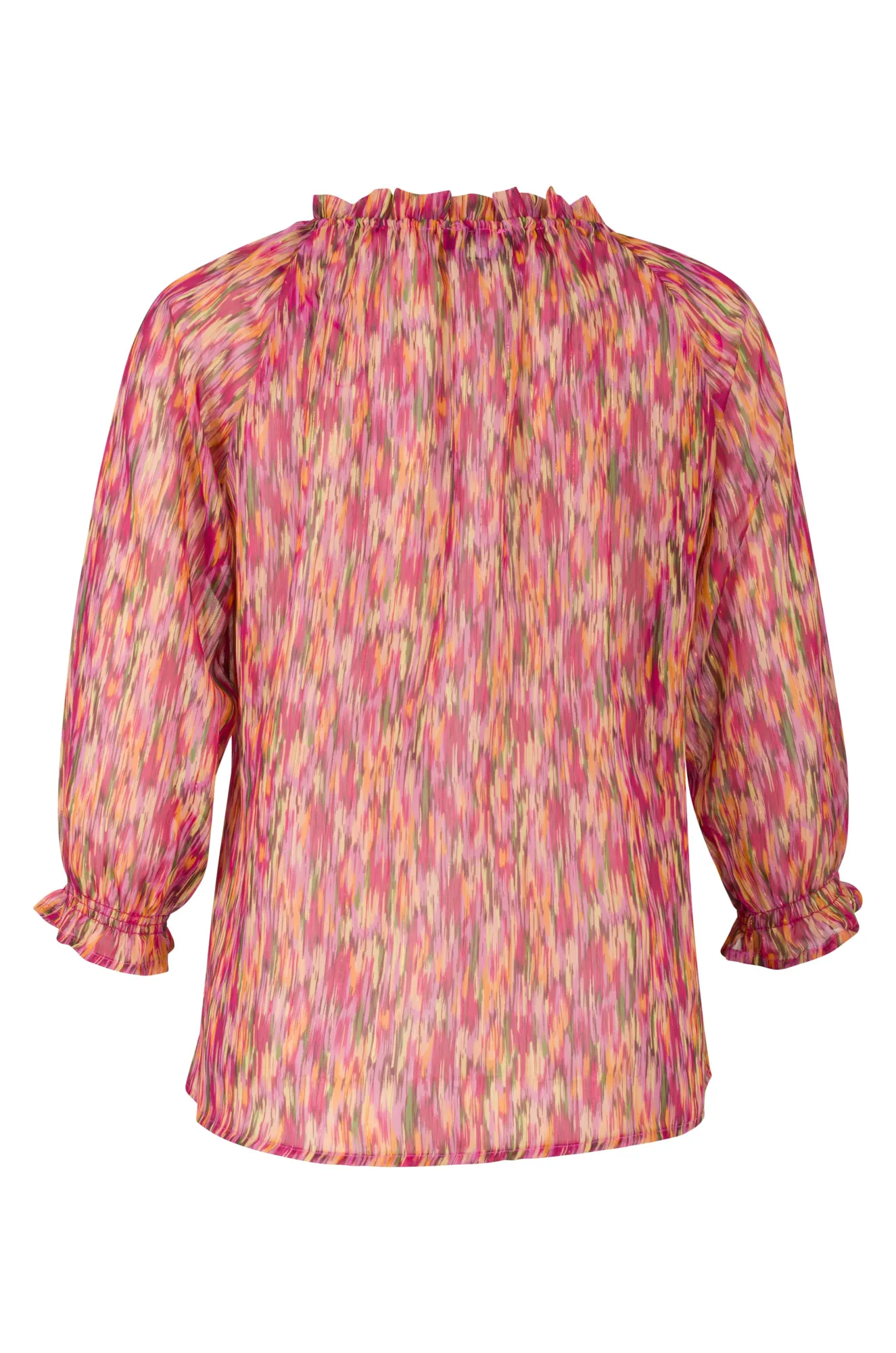 Printed Chiffon Top | Cerise Olive Abstract | 8552A1 Cold Weather Heart Glow