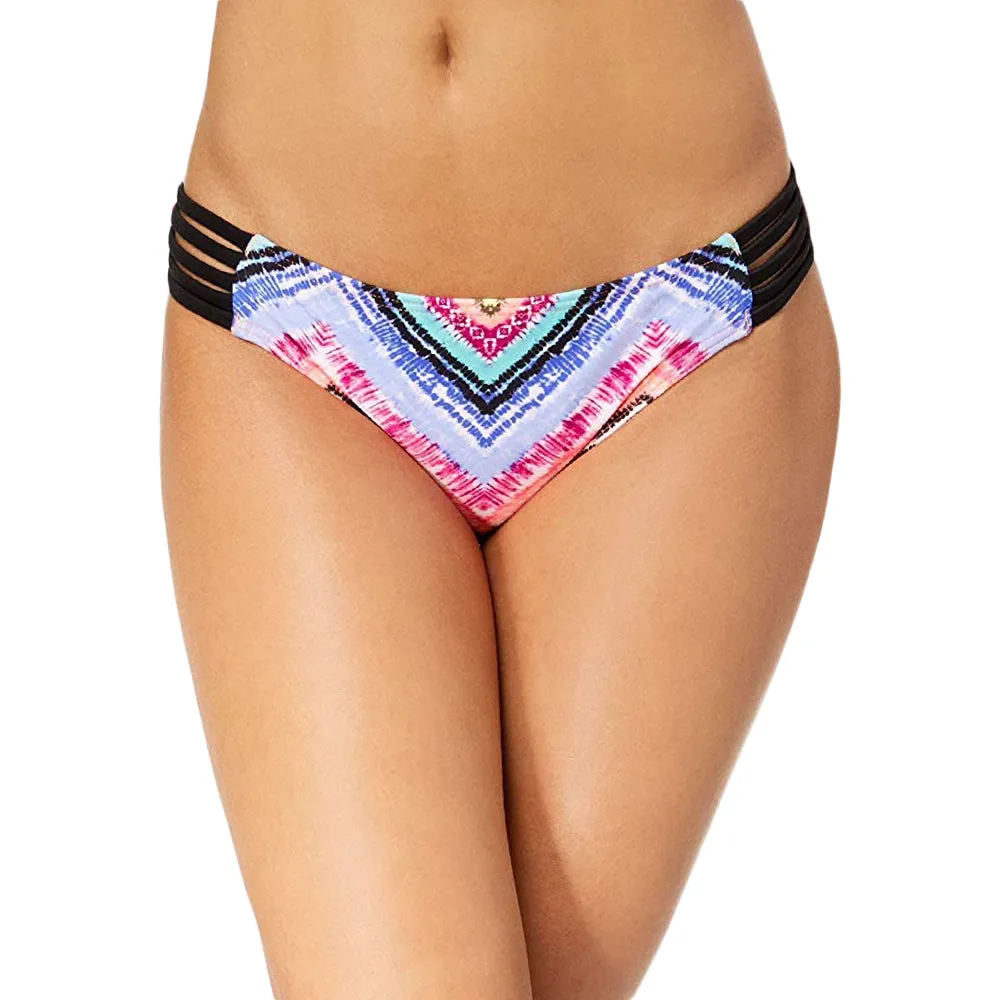 TearResistant Material Women's Printed Strappy Bikini Bottoms,Multi