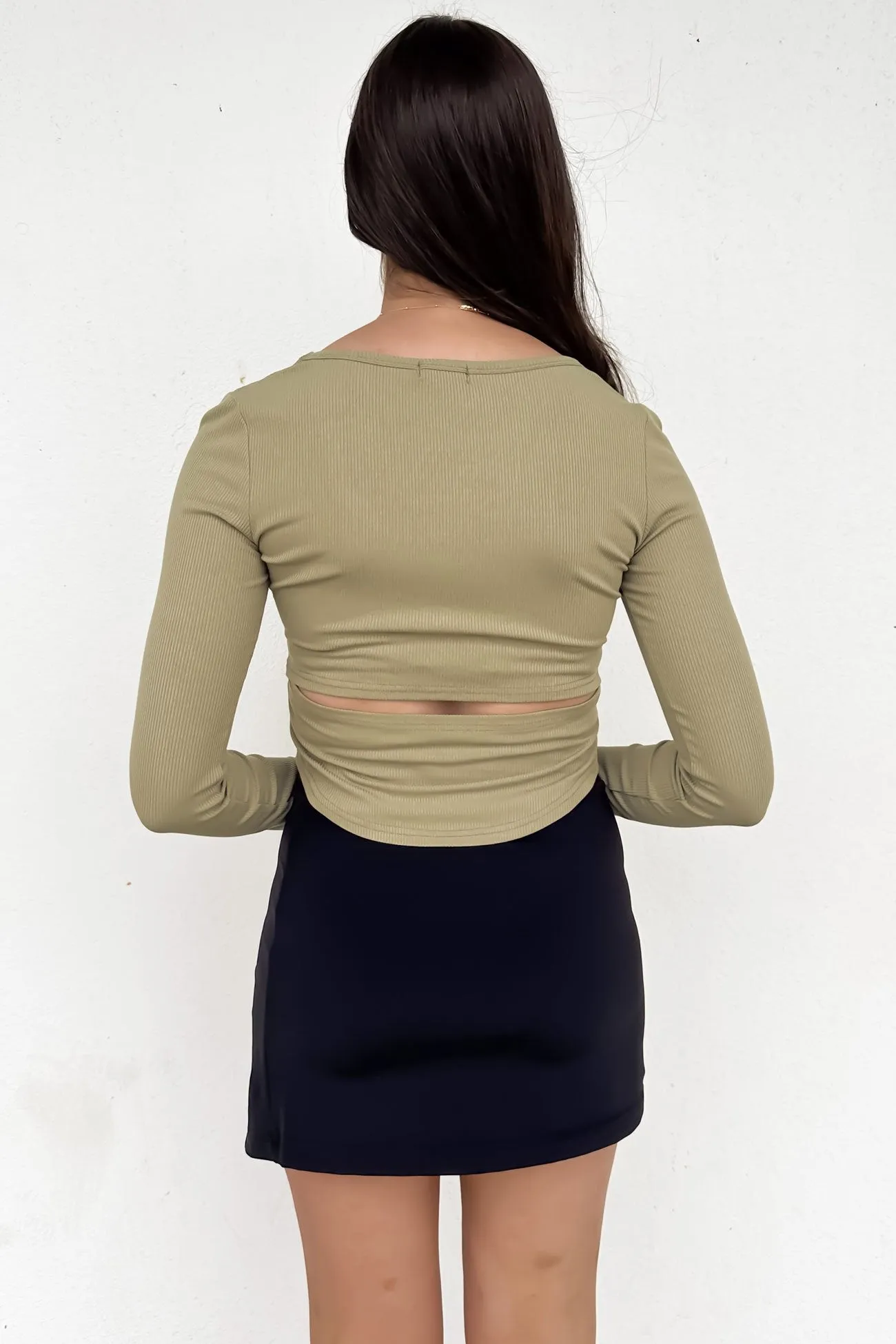 Hero Tale Rhiannon Long Sleeve Top Khaki