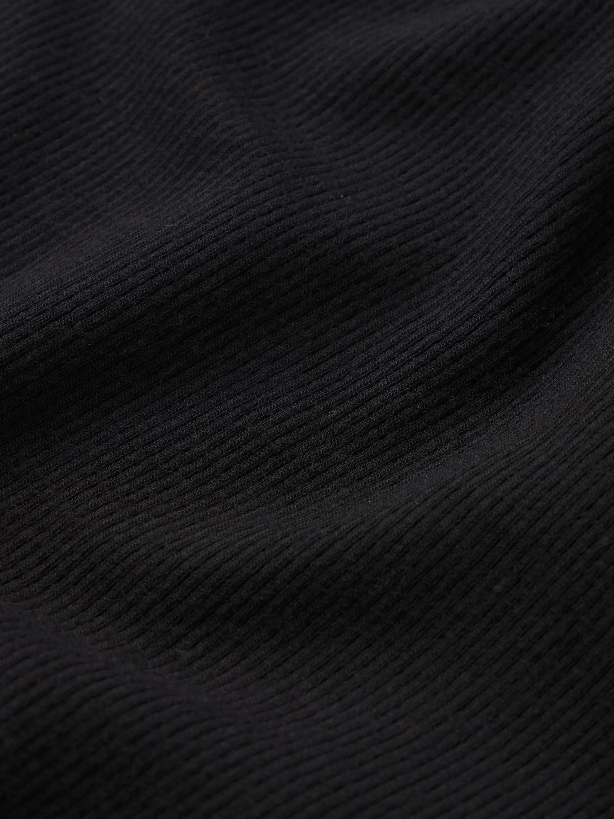 dry cleanable certified Rib Turtleneck -- Black