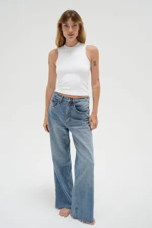 Versatile Hat Warm Layers Ribbed Double Layer Sleeveless - White