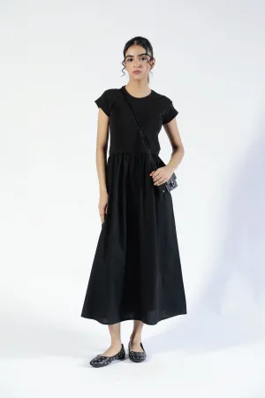 Smart Blend Dress for brunch RIBBED TOP DRESS