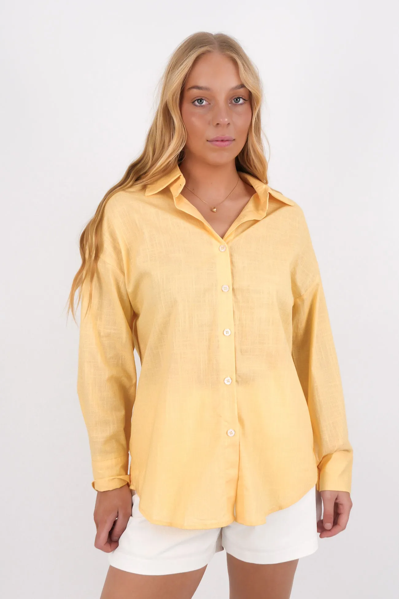 Soft Knit Relaxing Fit Robbie Shirt Lemon