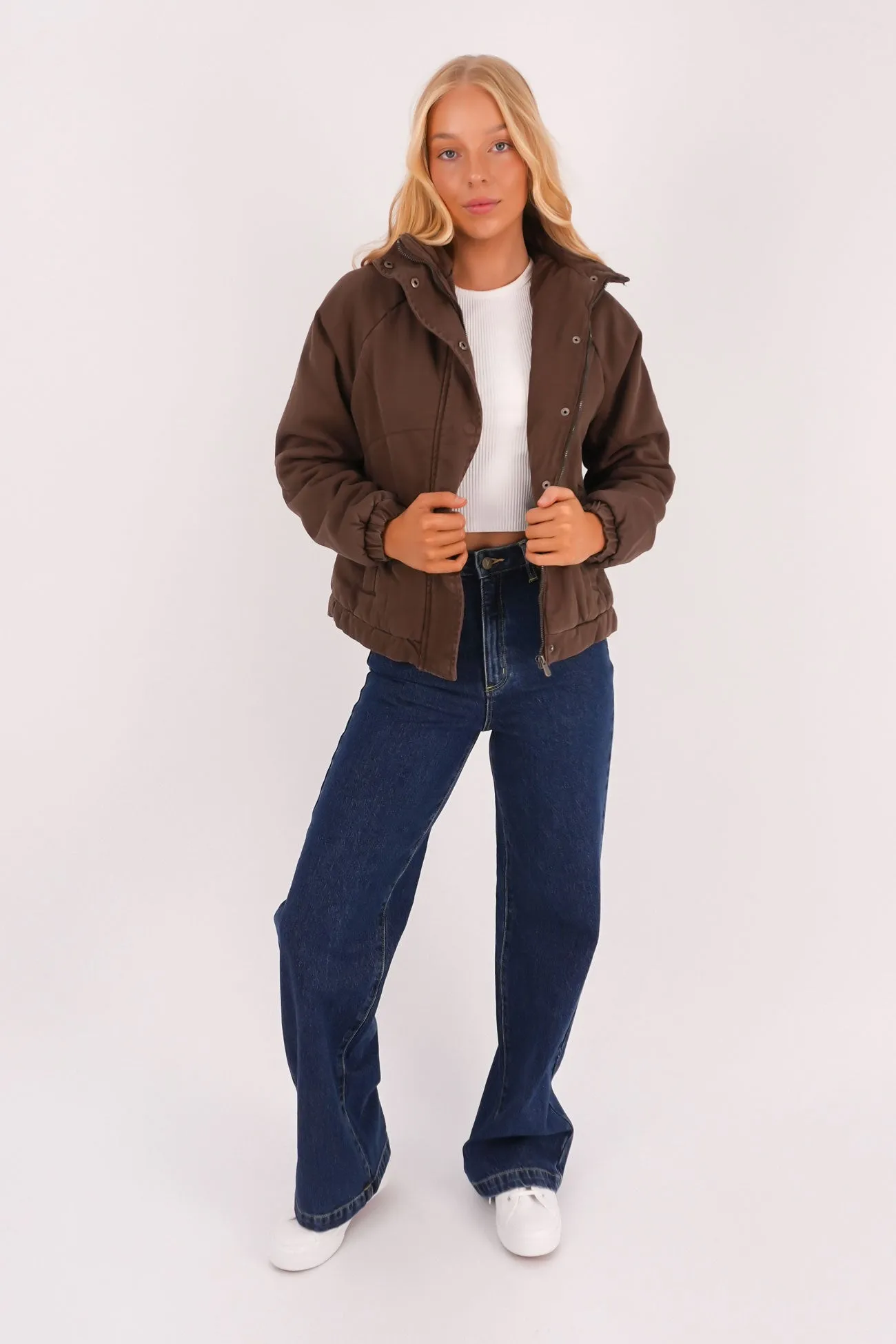 Rosalee Jacket Chocolate Ergonomic Tailoring Rainy Day Option