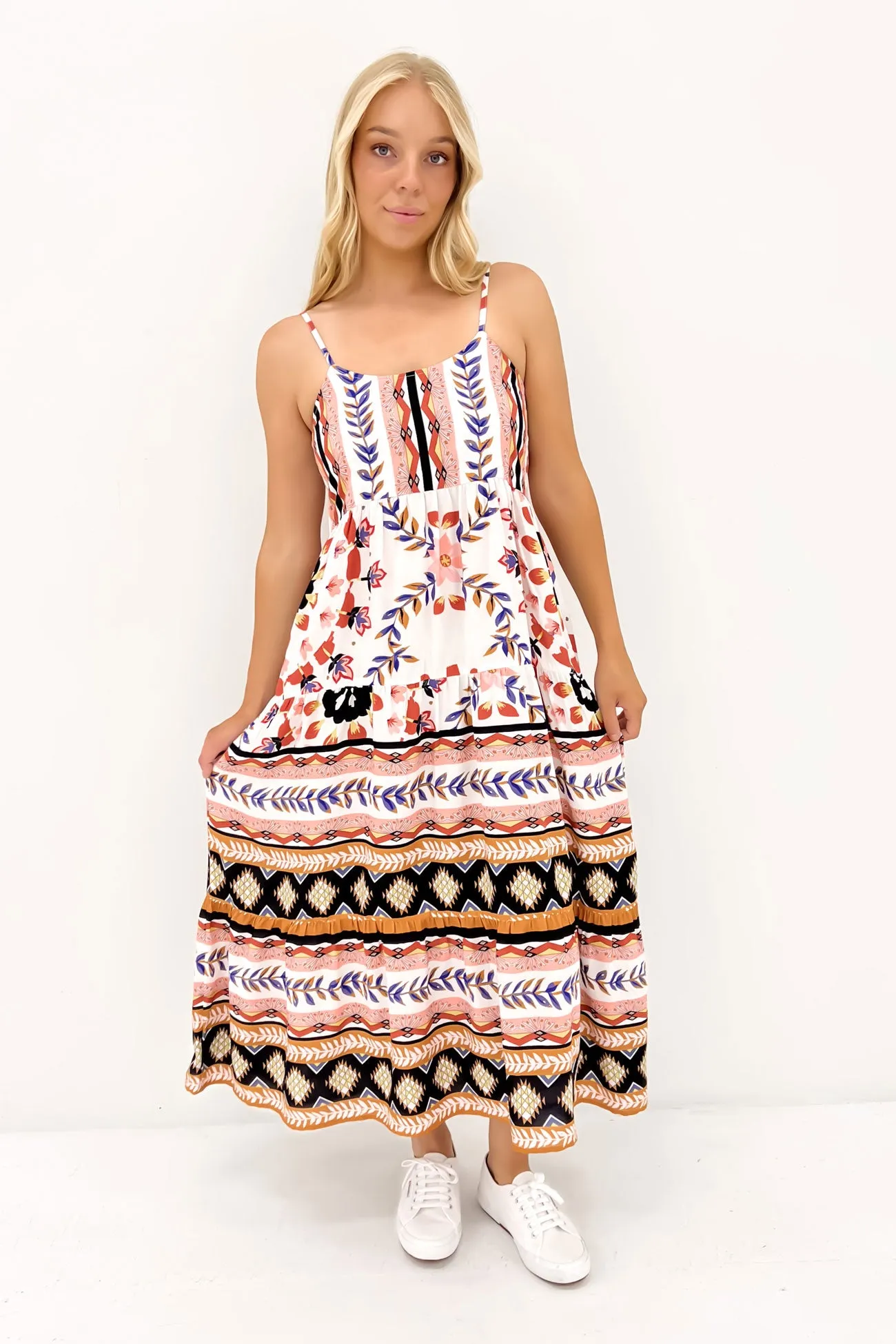 Karlo Midi Dress Black Baja spring fresh Easy Elegance