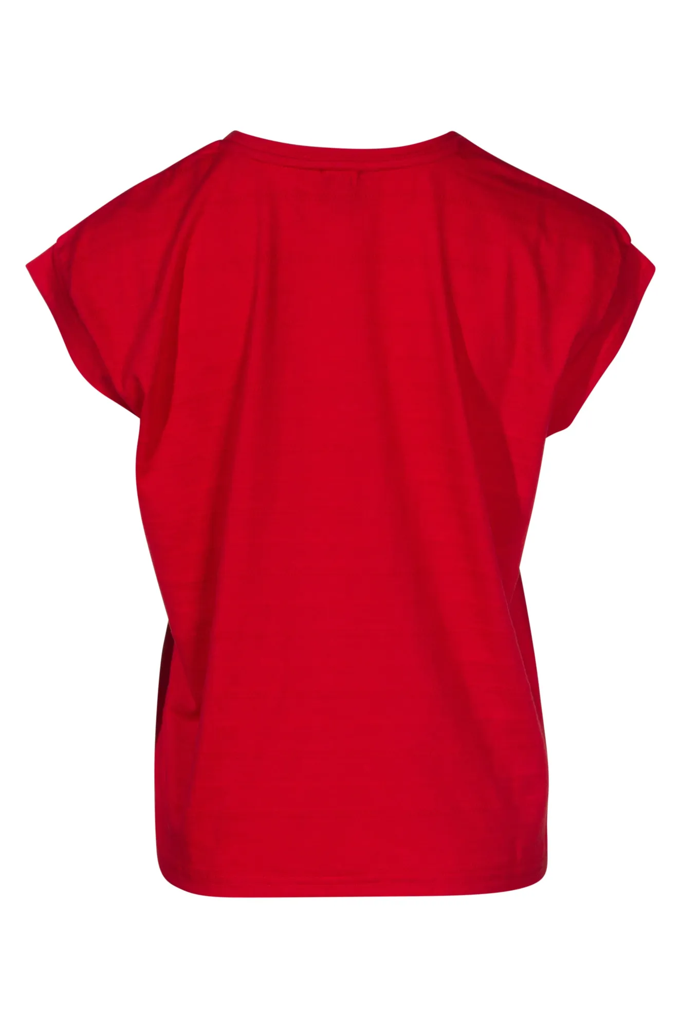 Layered Paneling Trendy sneakers Round neck Jacquard Top | RED | 6021A1