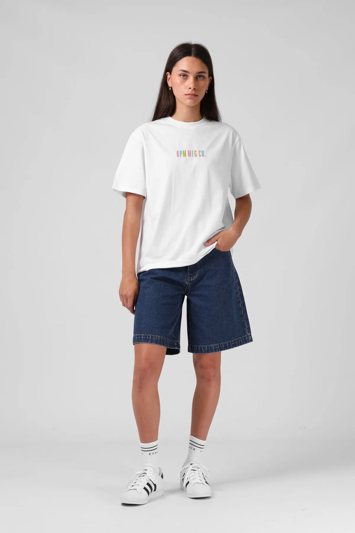 RPM EMB Tee White WrinkleResistant Texture