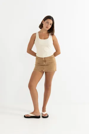 Sustainable Fabric Ruby Mini Skirt Washed Sand