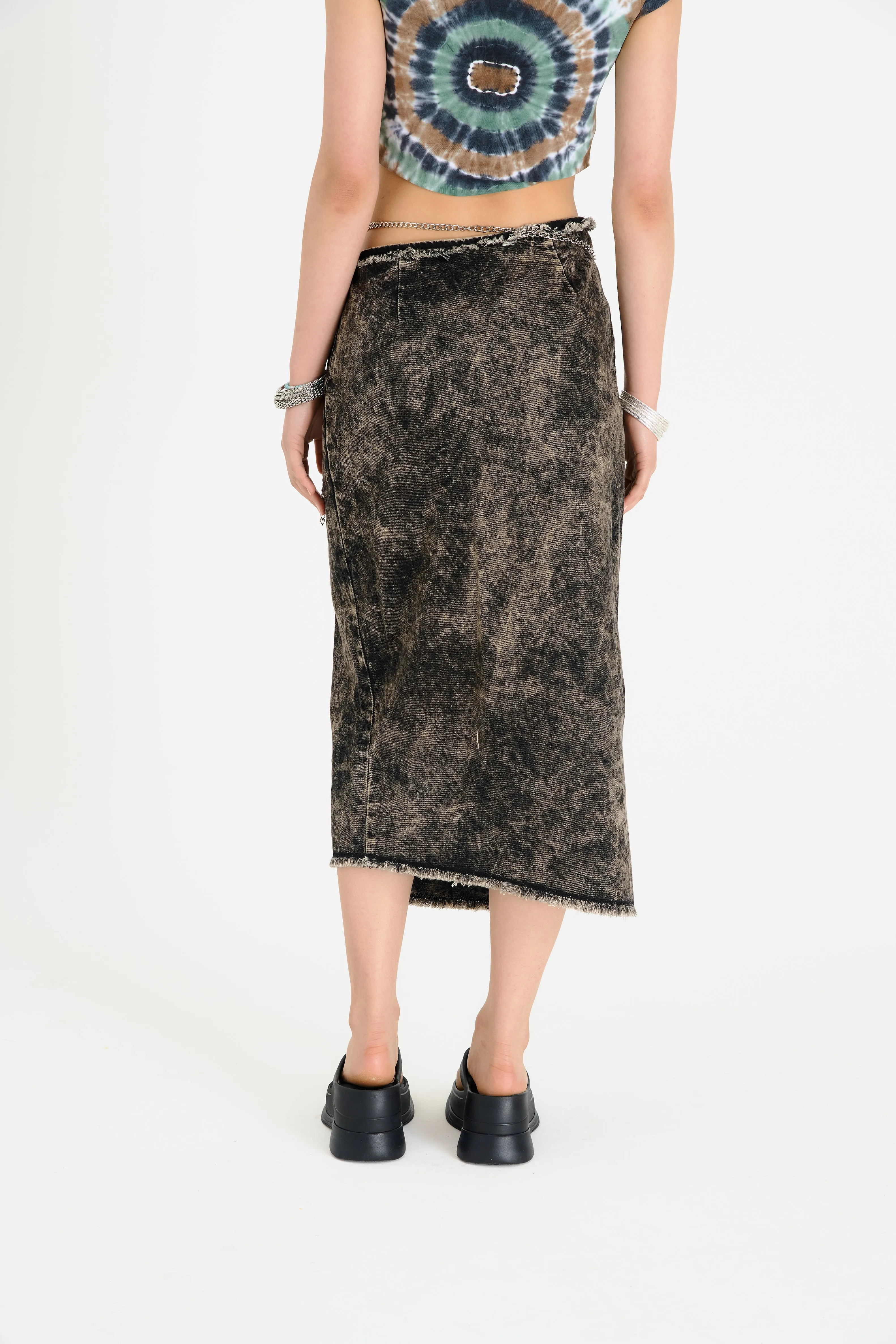 Rune Denim Maxi Skirt Minimalist Layering