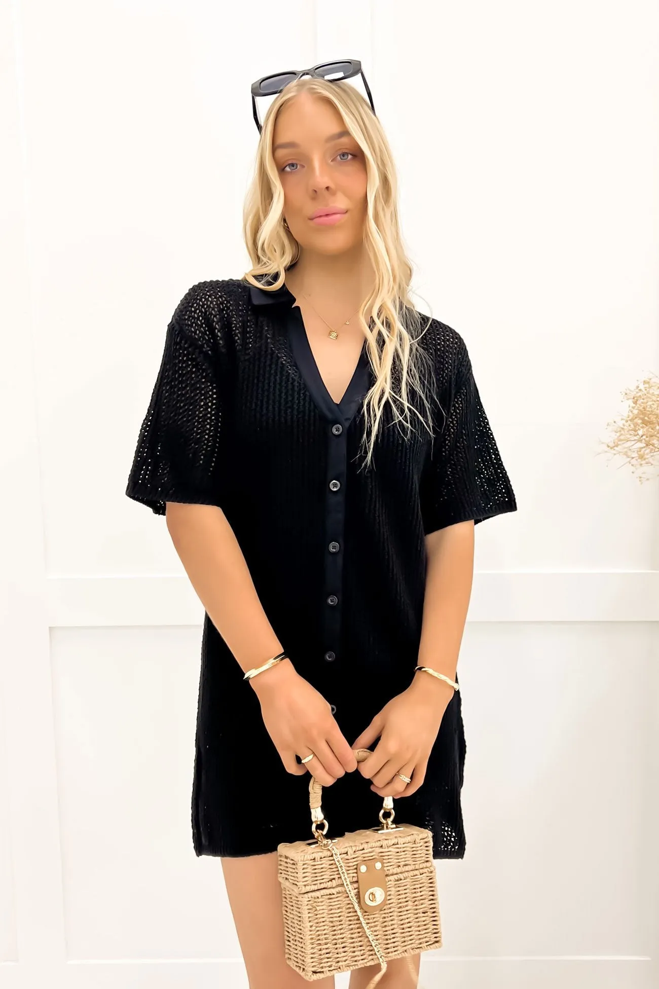 Sadie Shirt Dress Black Fit Vibe