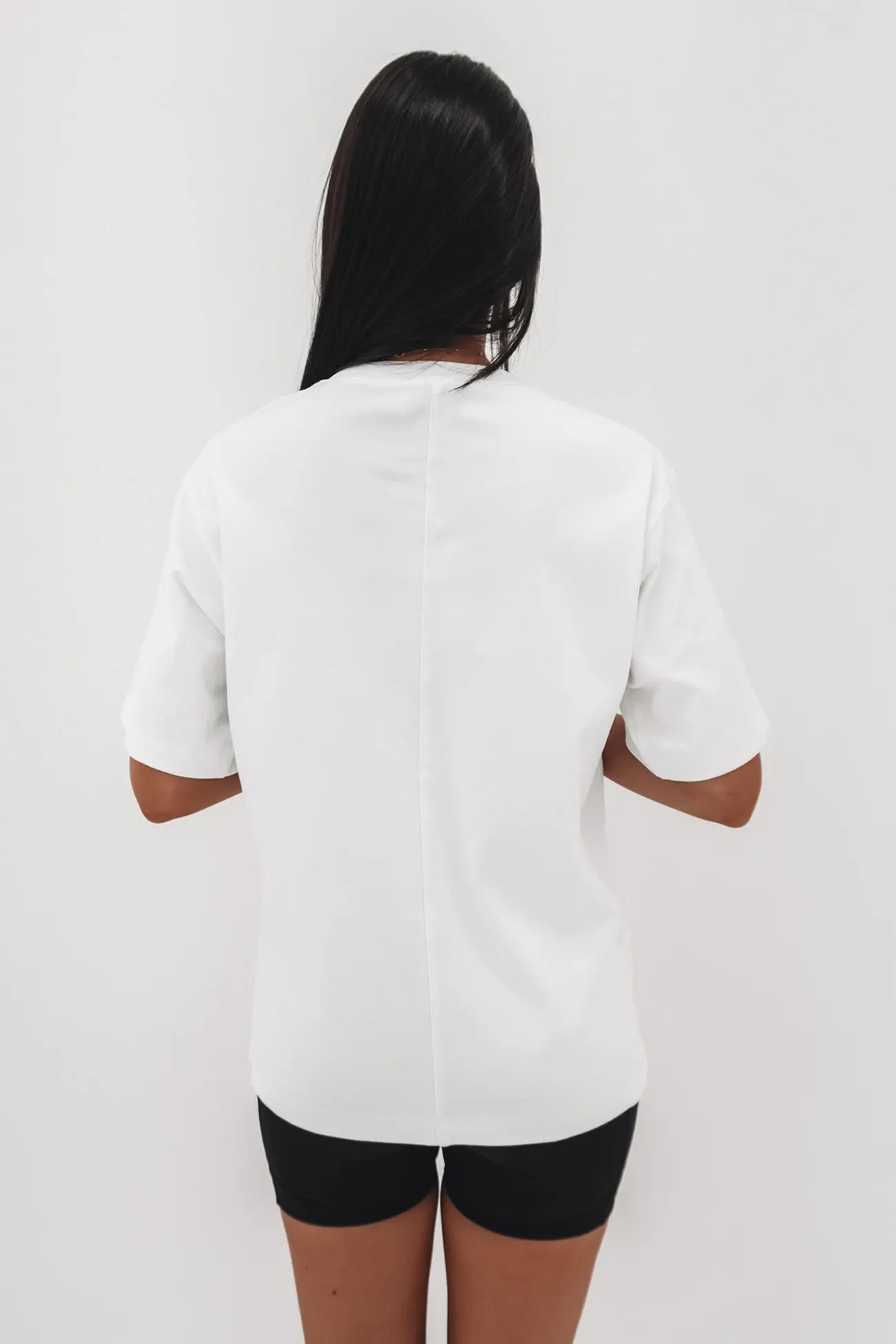 Cozy and Comfortable back to school Sadie Tee White Azure