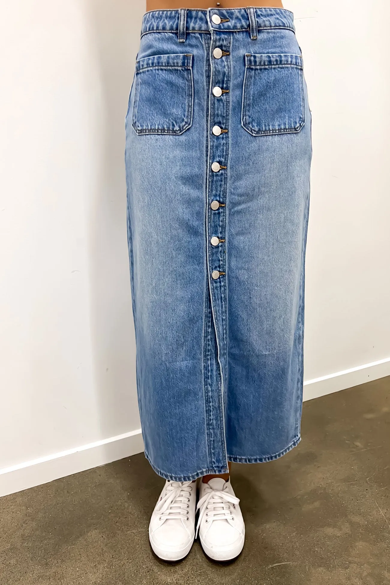 Sailor Skirt Mid Vintage Blue Daily Mood