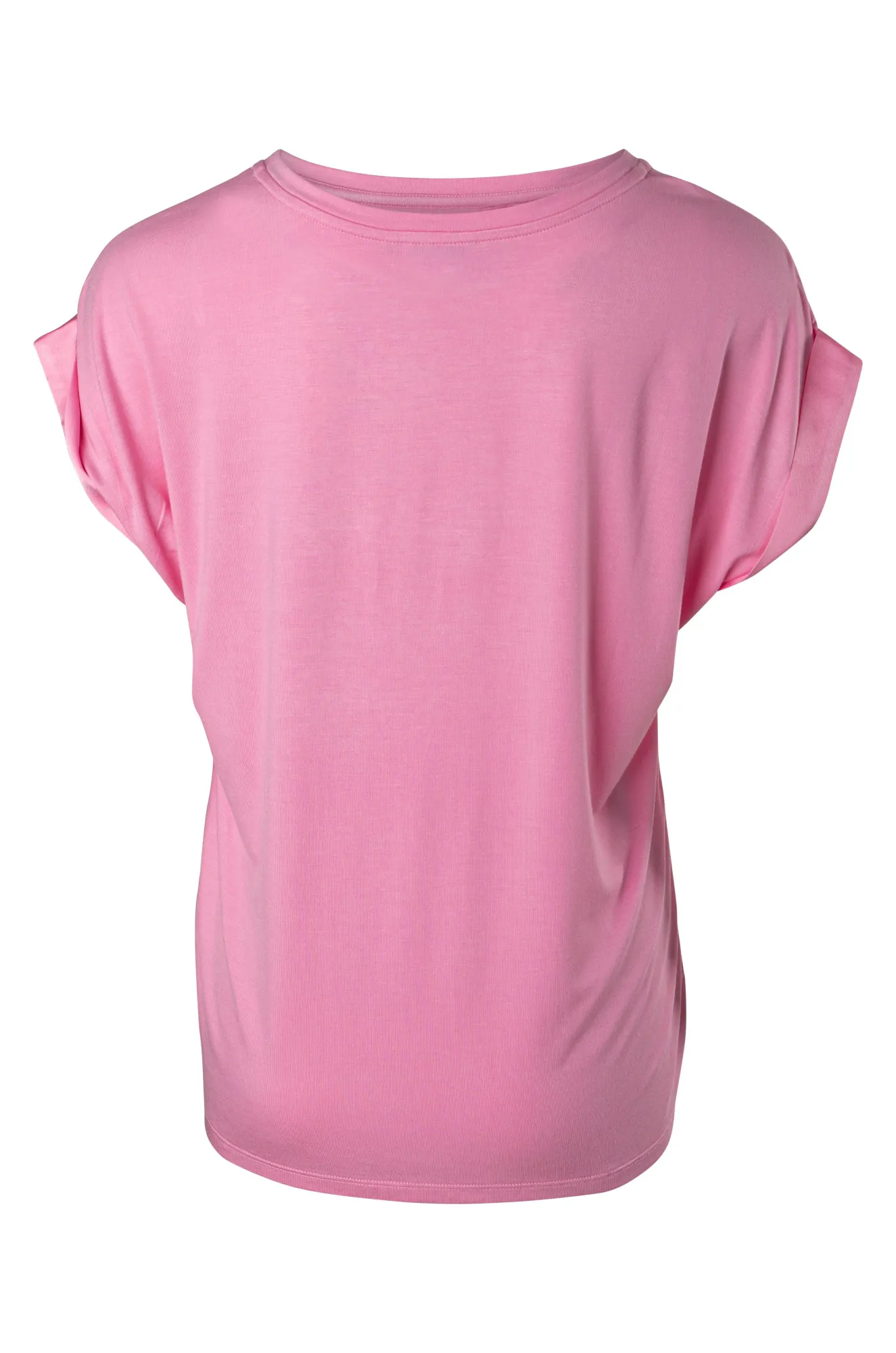 Satin Mix Top with knit back | PETAL | 4512A1 Casual Bottoms QuickDrying Fiber