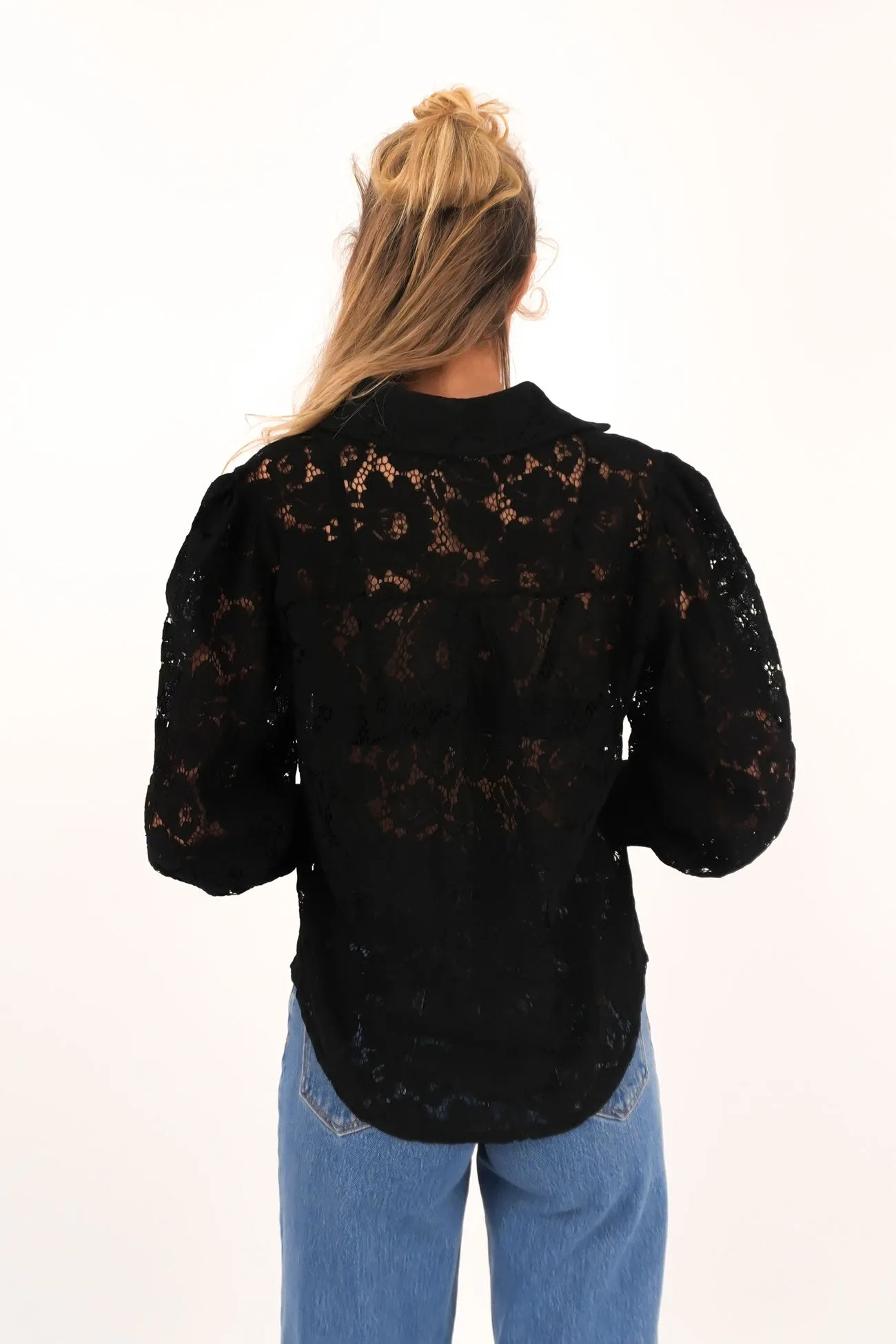 Savina Shirt Black Fashionable Layer