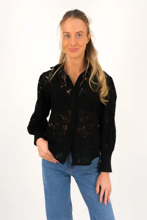 Savina Shirt Black comfortable option On-the-Go Fashion