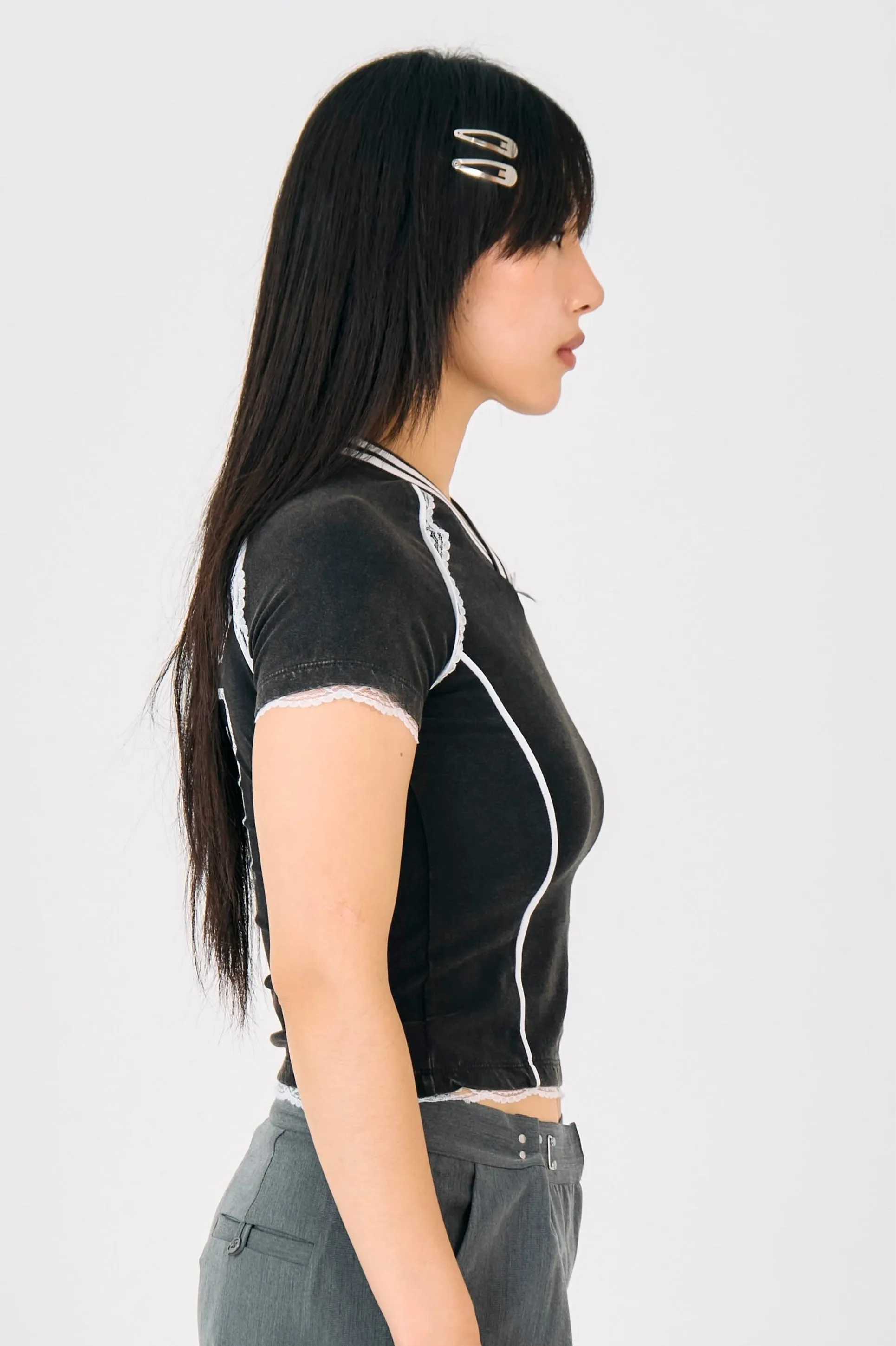 Score Varsity Polo Baby Tee Gloss Fit