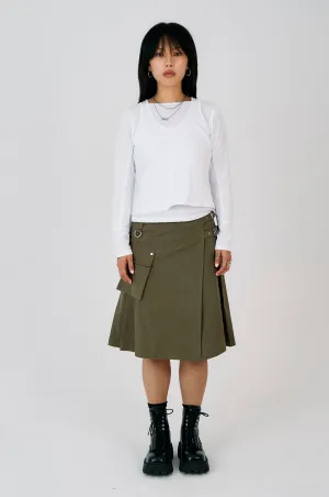 Weekend Fashion Scout Utility Midi Skirt