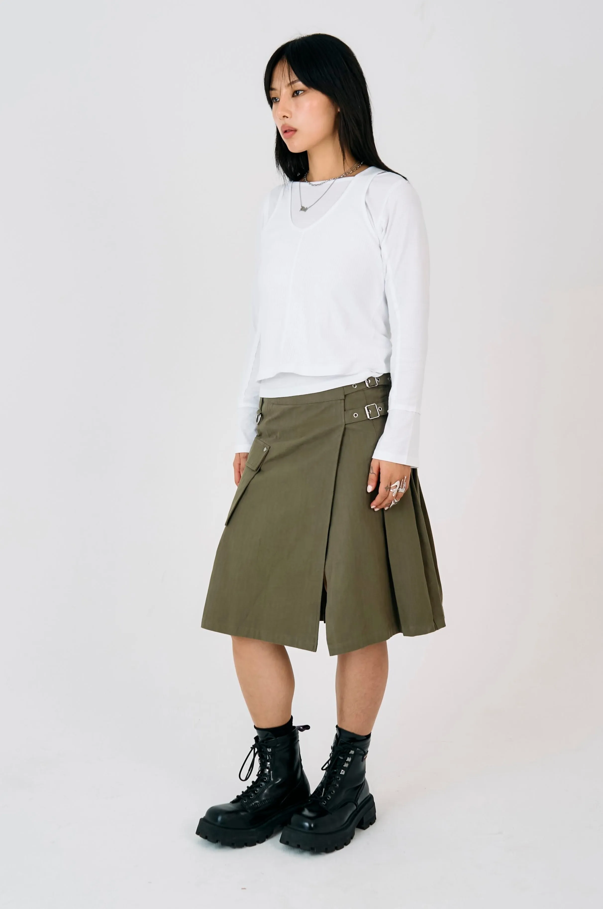 Scout Utility Midi Skirt Airy Look