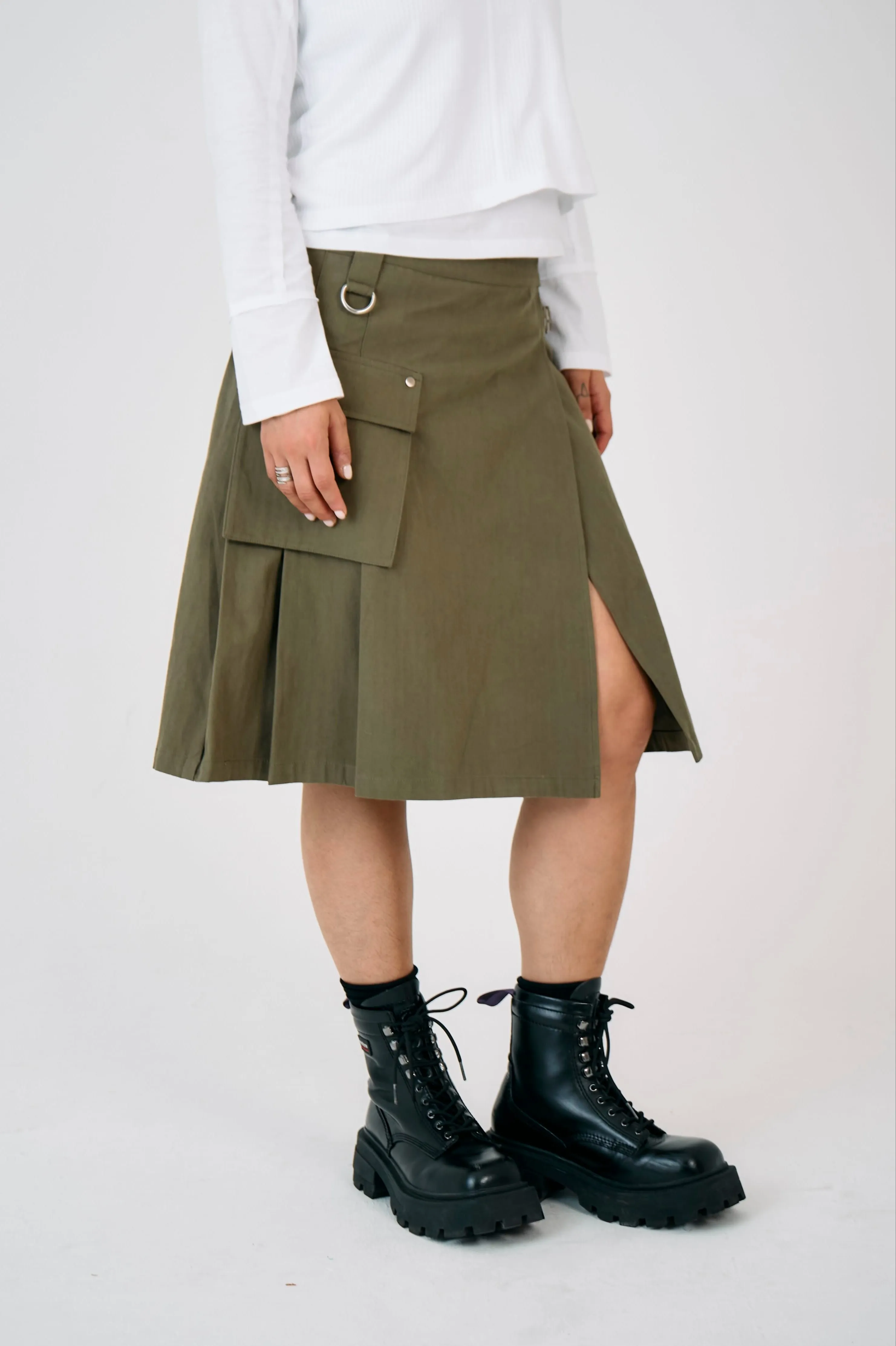 Scout Utility Midi Skirt Comfort Mood Handmade Item