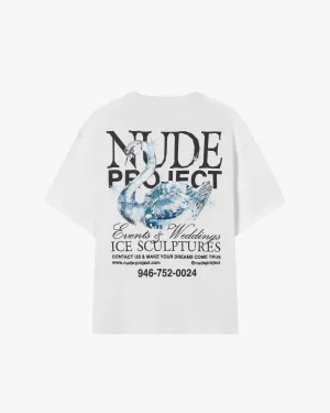 Sculpture Tee White Easy Wear Comfortable Fashion