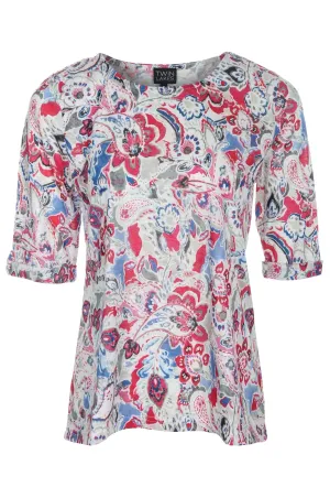 Top | Pink Sky Paisley | 6802C1 Comfortable Tunic Winter Protection