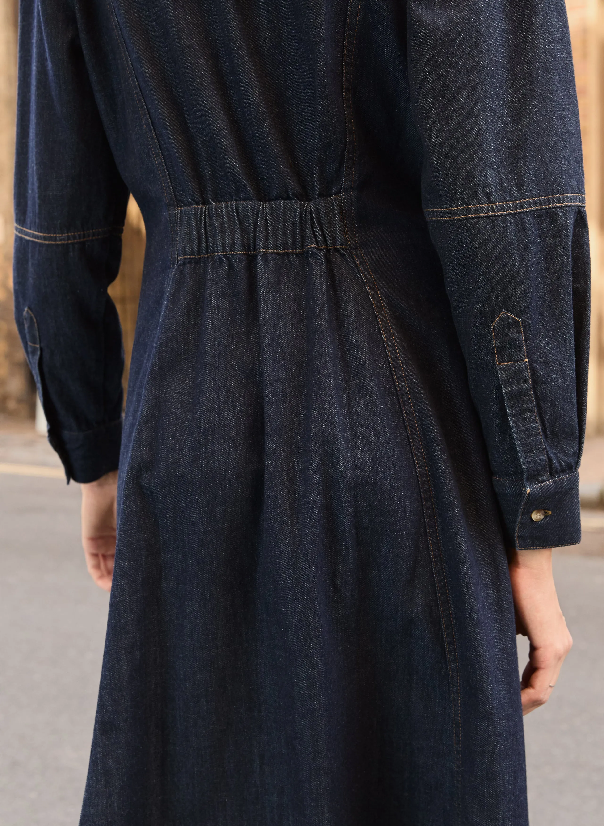 Channing Organic Denim Midi Dress Theater-Night