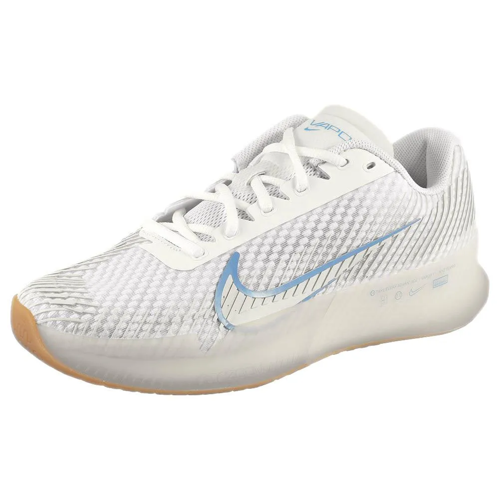 Nike Women's Air Zoom Vapor 11 - White/Light Blue Shock absorption Comfort Cushion