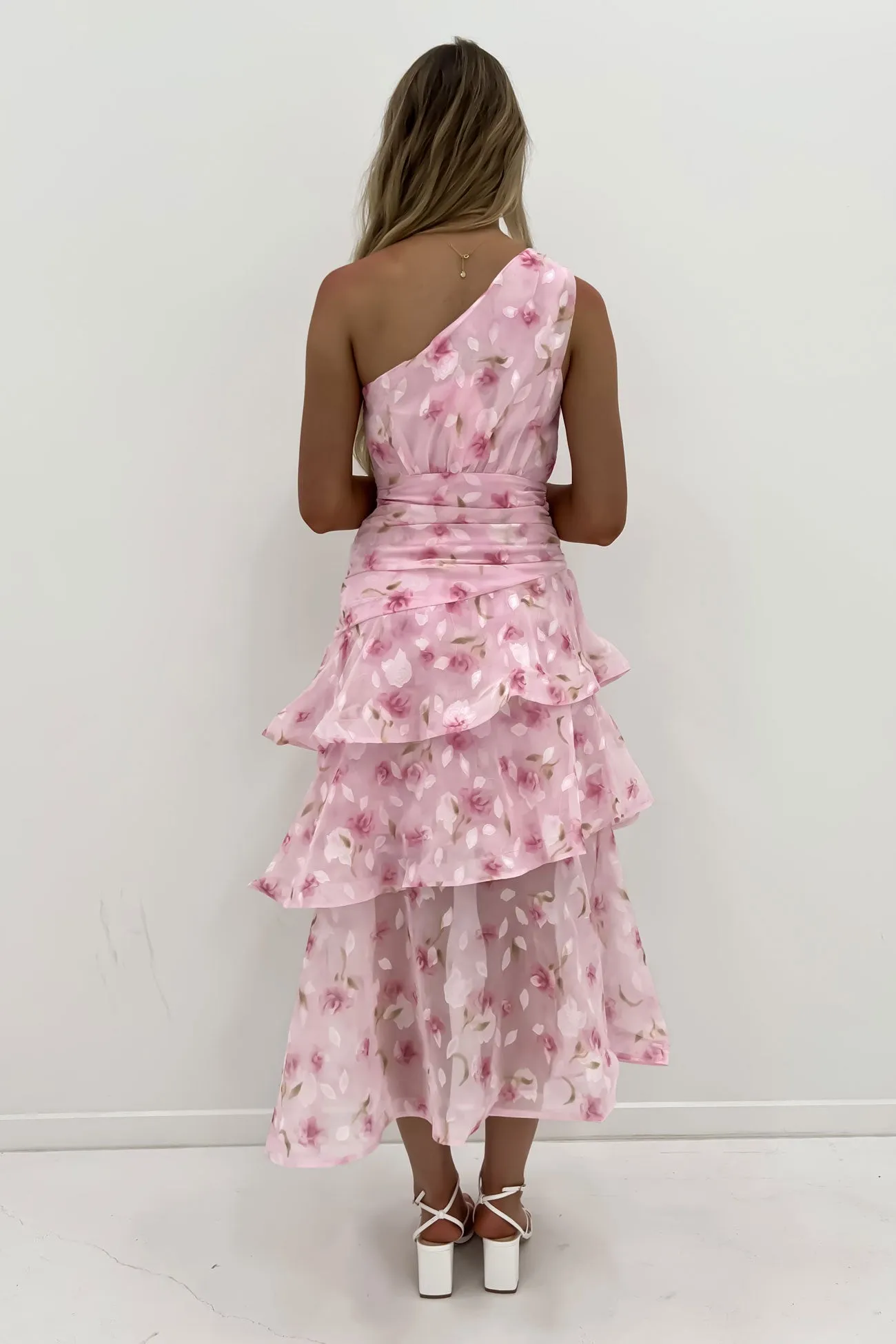 Trendy Fit Versatile Touch Seema Midi Dress Pink Frolic