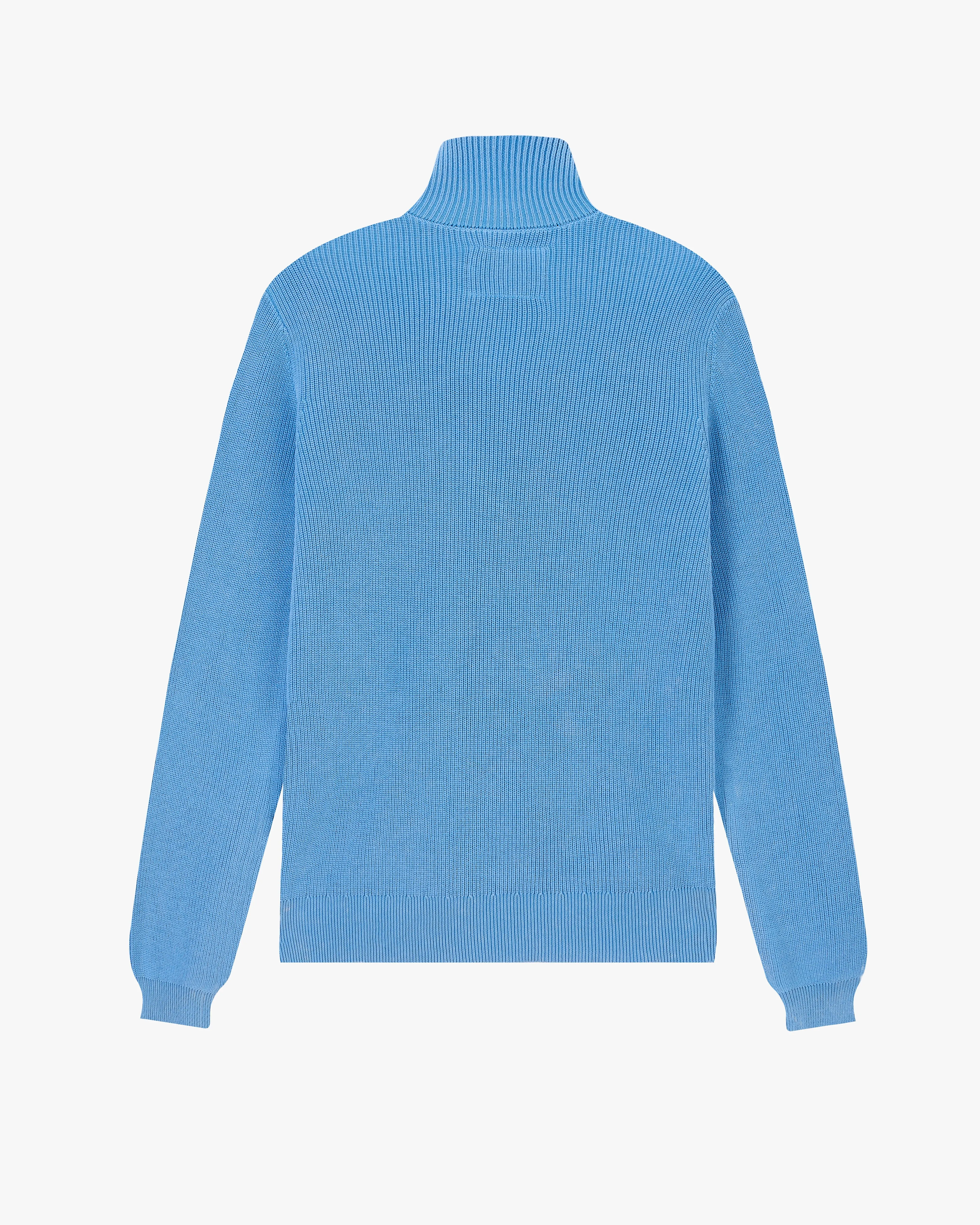 Shady Zip-Up Knit Cardigan Blue Workday Fit Tagless Design