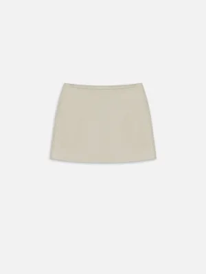QuickDryDesign The Leather Mini Skirt -- Soft Mint