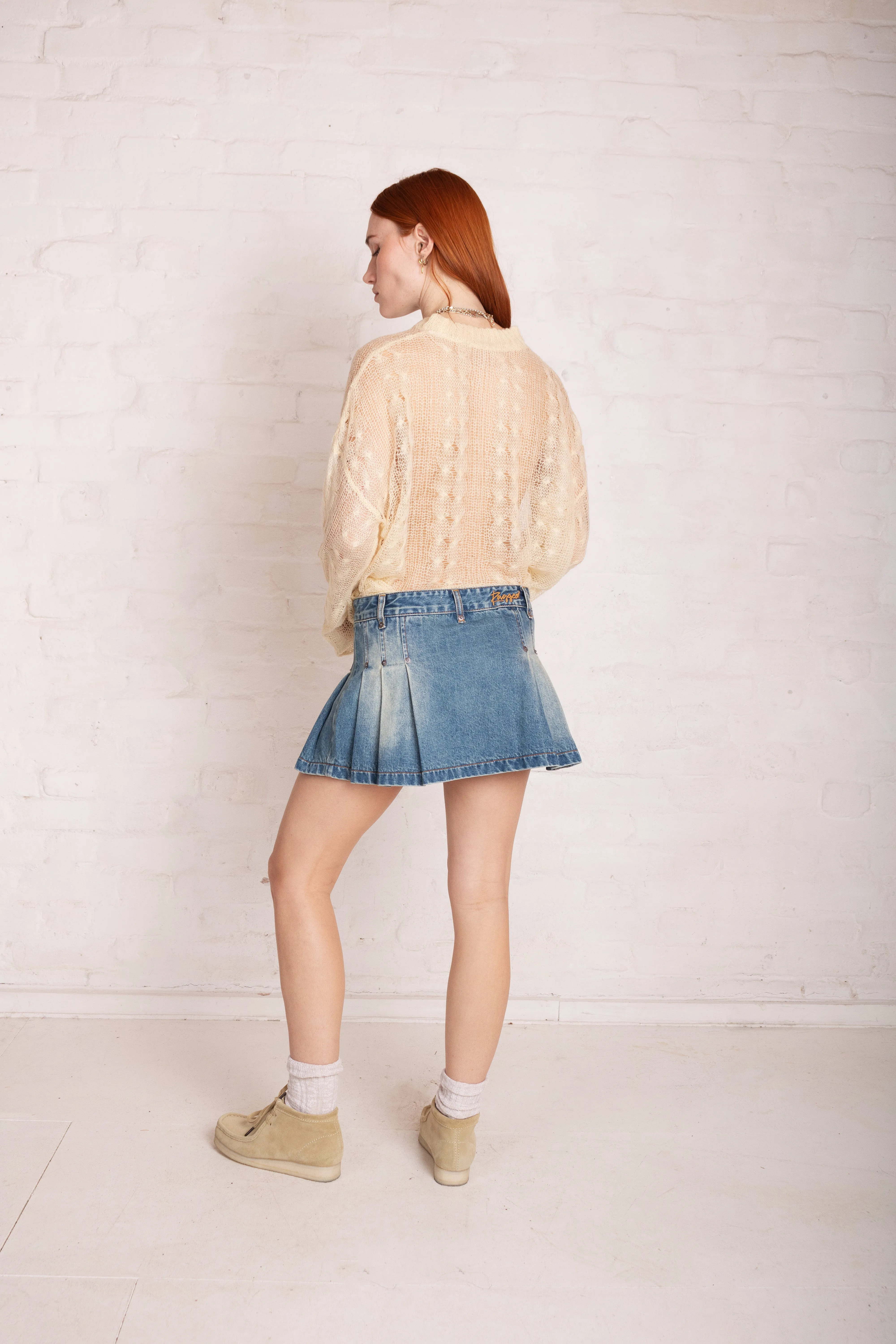 Supply Denim Mini Skirt Local Artisan