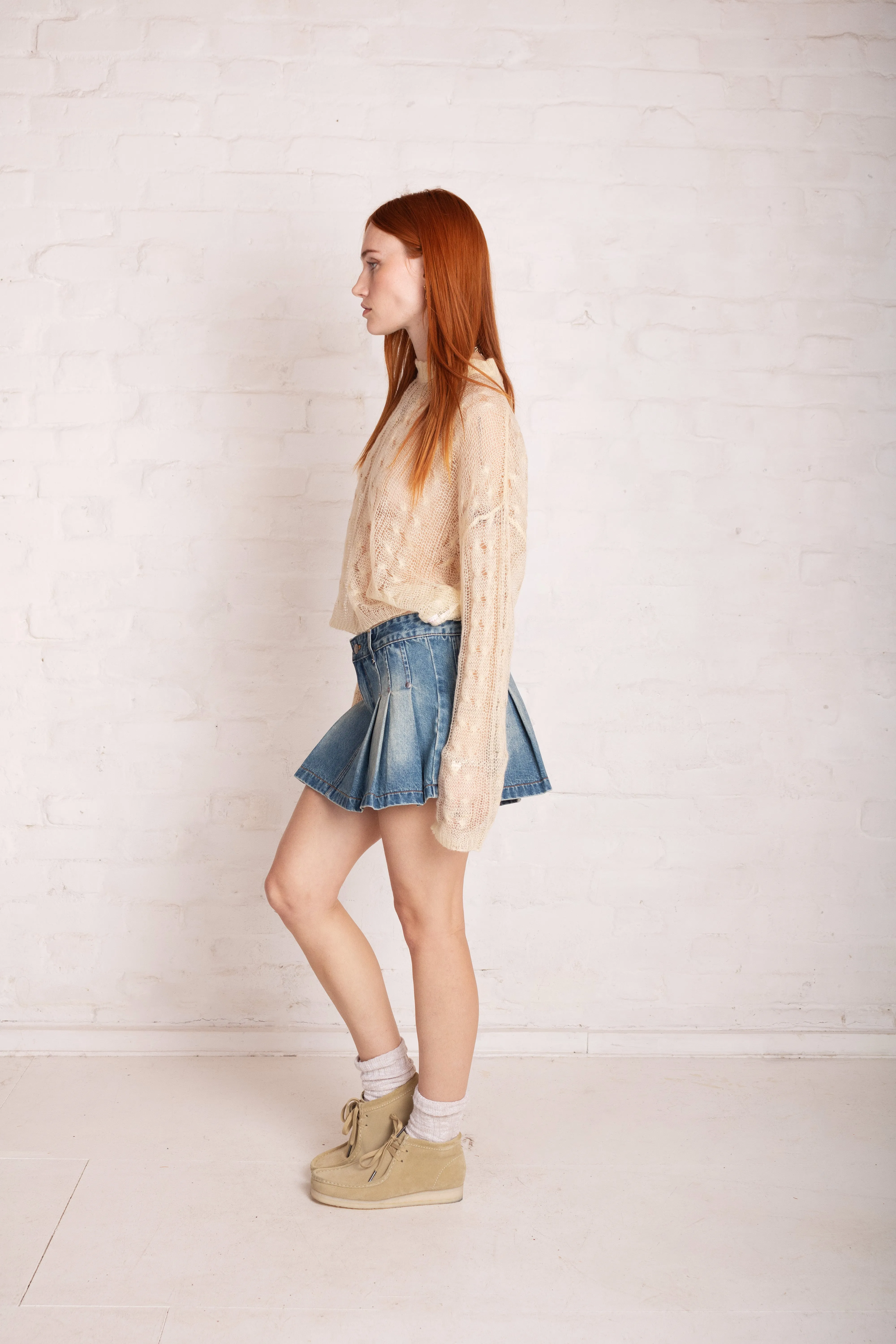 Supply Denim Mini Skirt Flexible Comfort Smooth Finish