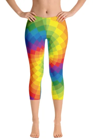 Airport Travel For Men ReadyGOLF: Tie Dye Women's Capri Leggings