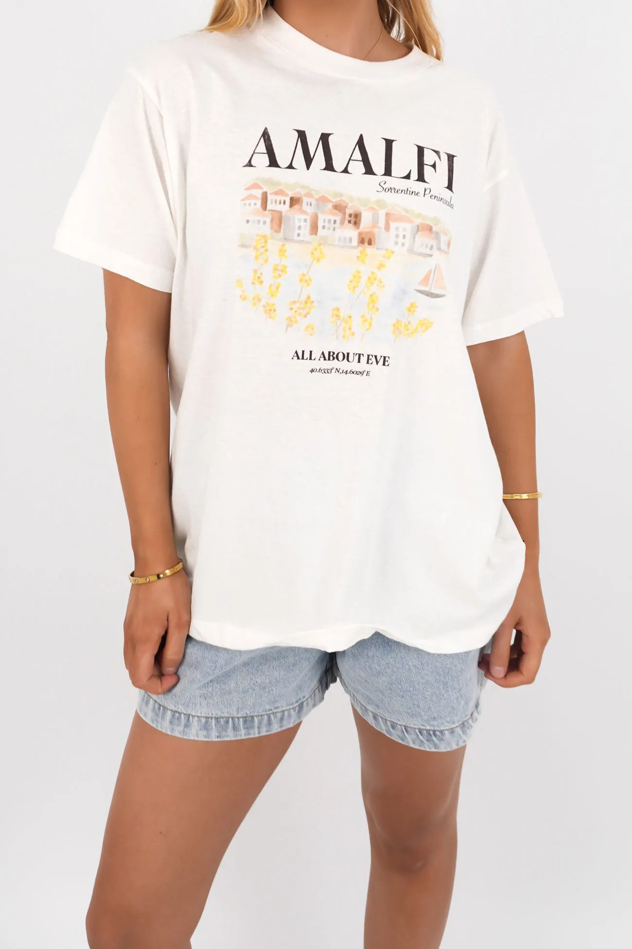 SkinFriendlyFibers Amalfi Relaxed Tee Vintage White