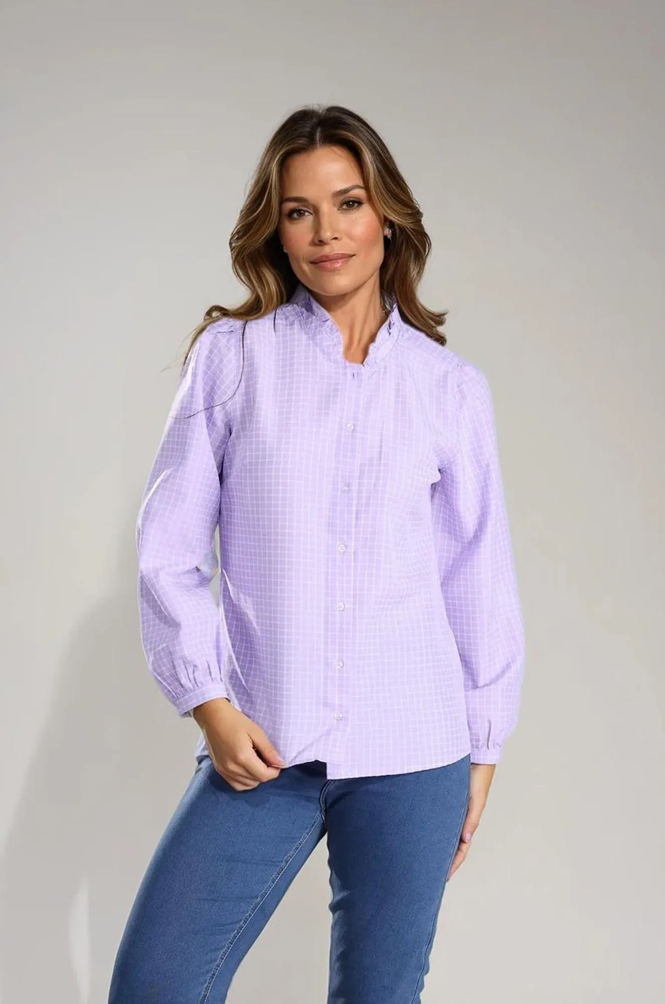 Shirt | Lilac Checks | 4942B1 back to school