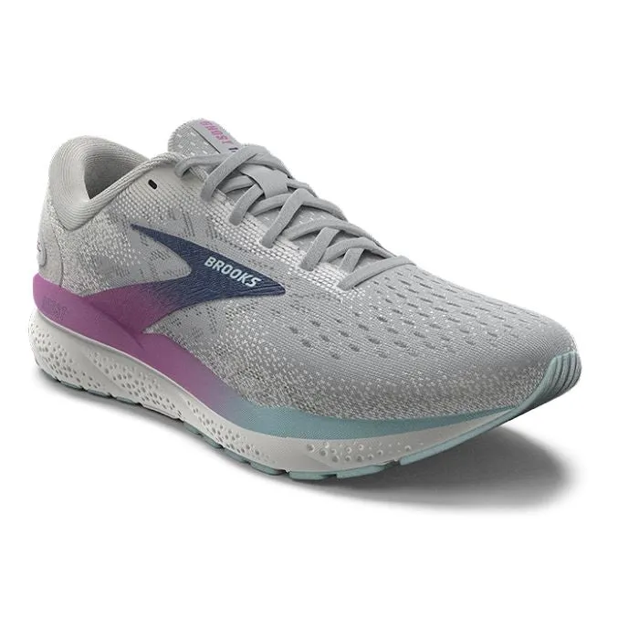 award - ceremony running gear Womens Brooks Running Ghost 16 in White/Grey/Estate Blue