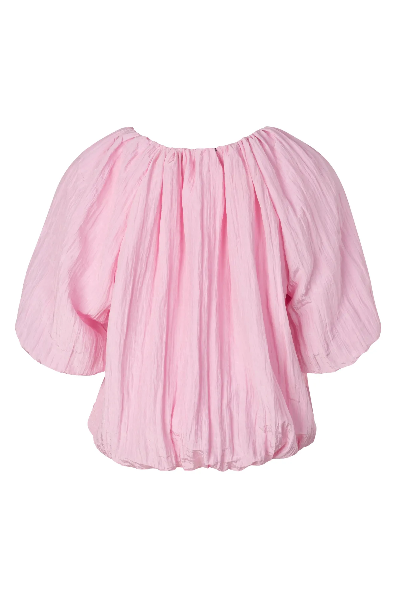 Short length Satin Crush Top | SOFT PINK | 4641A1 FoldableDesign