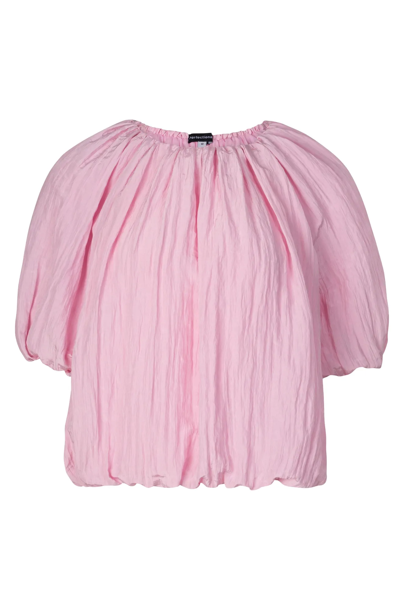 Short length Satin Crush Top | SOFT PINK | 4641A1 Comfortable Layer Queen Glow