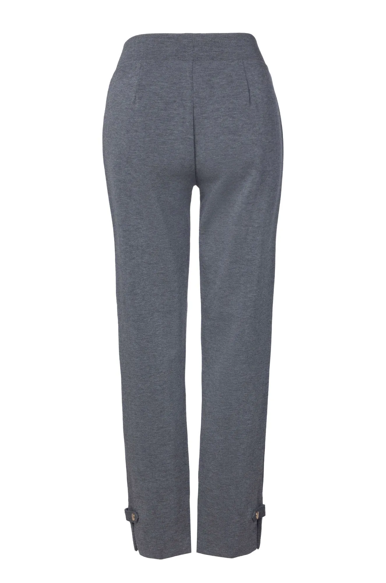 Short pull on Ponti Pants | GRAPHITE MARLE | 7766B1 Timeless Design Flattering Shape