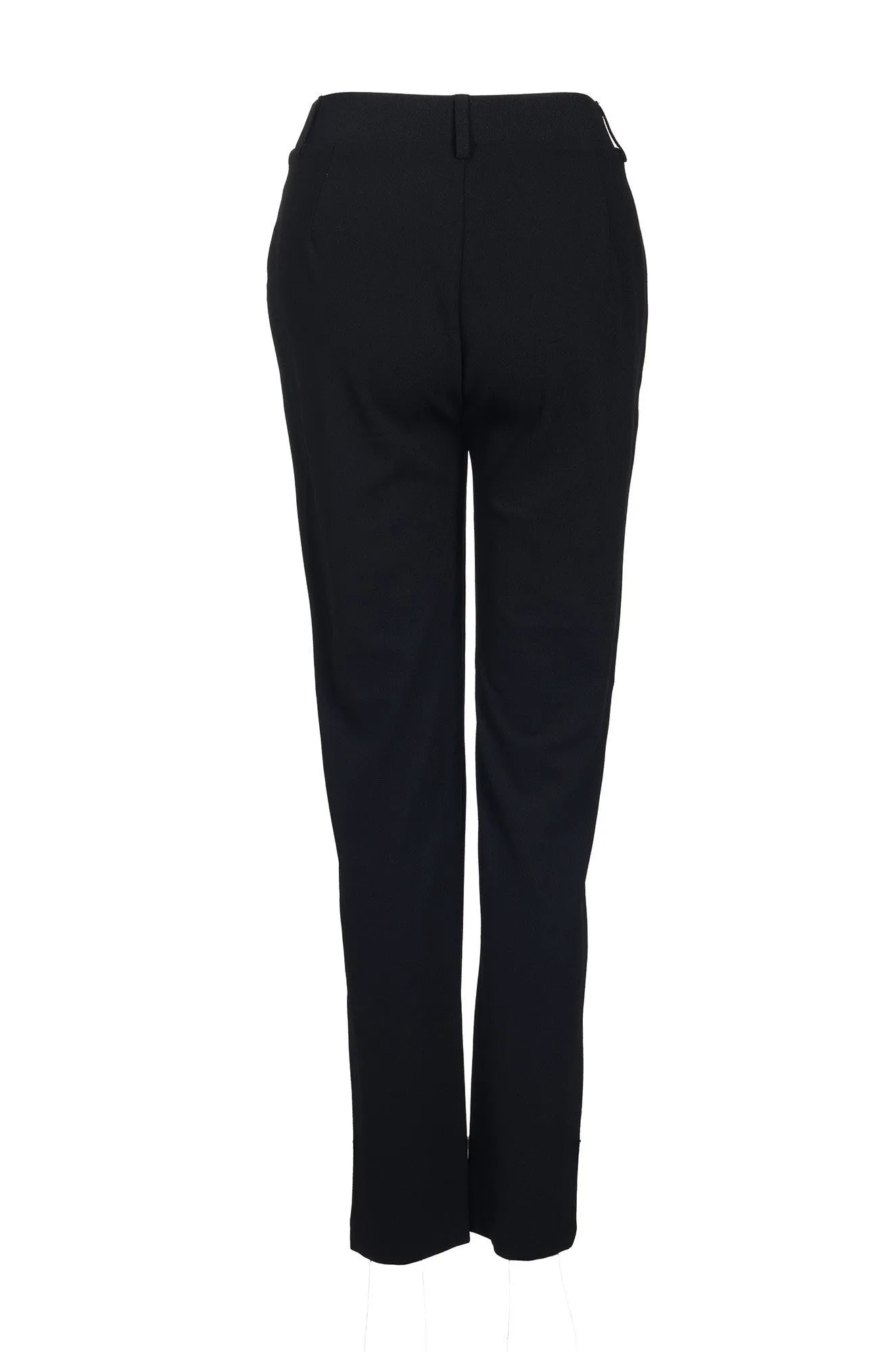 High Stretch Fit Short pull on Stretch Crepe Pants | Black | 8222B1
