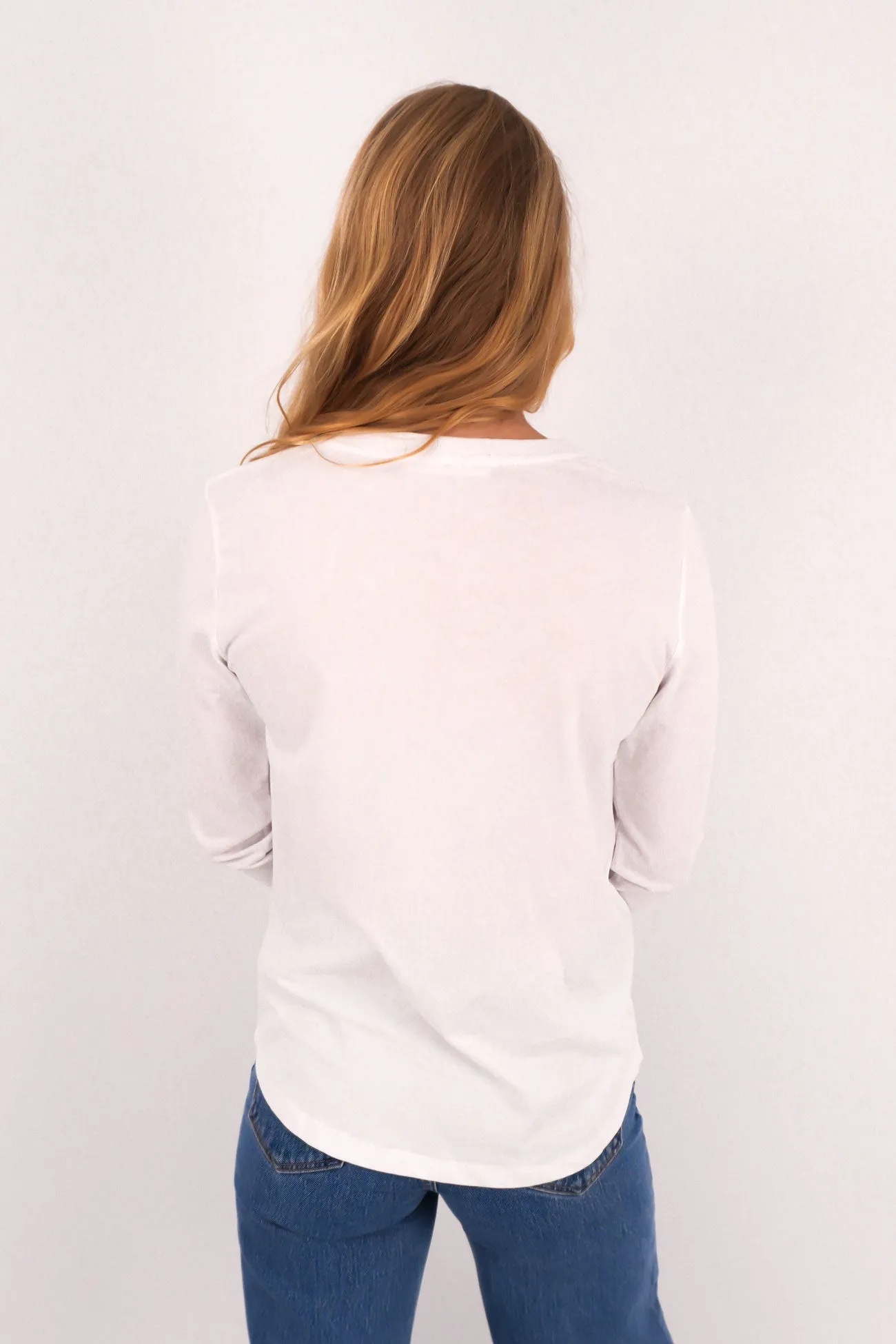 QuickDry Signature Long Sleeve Tee White