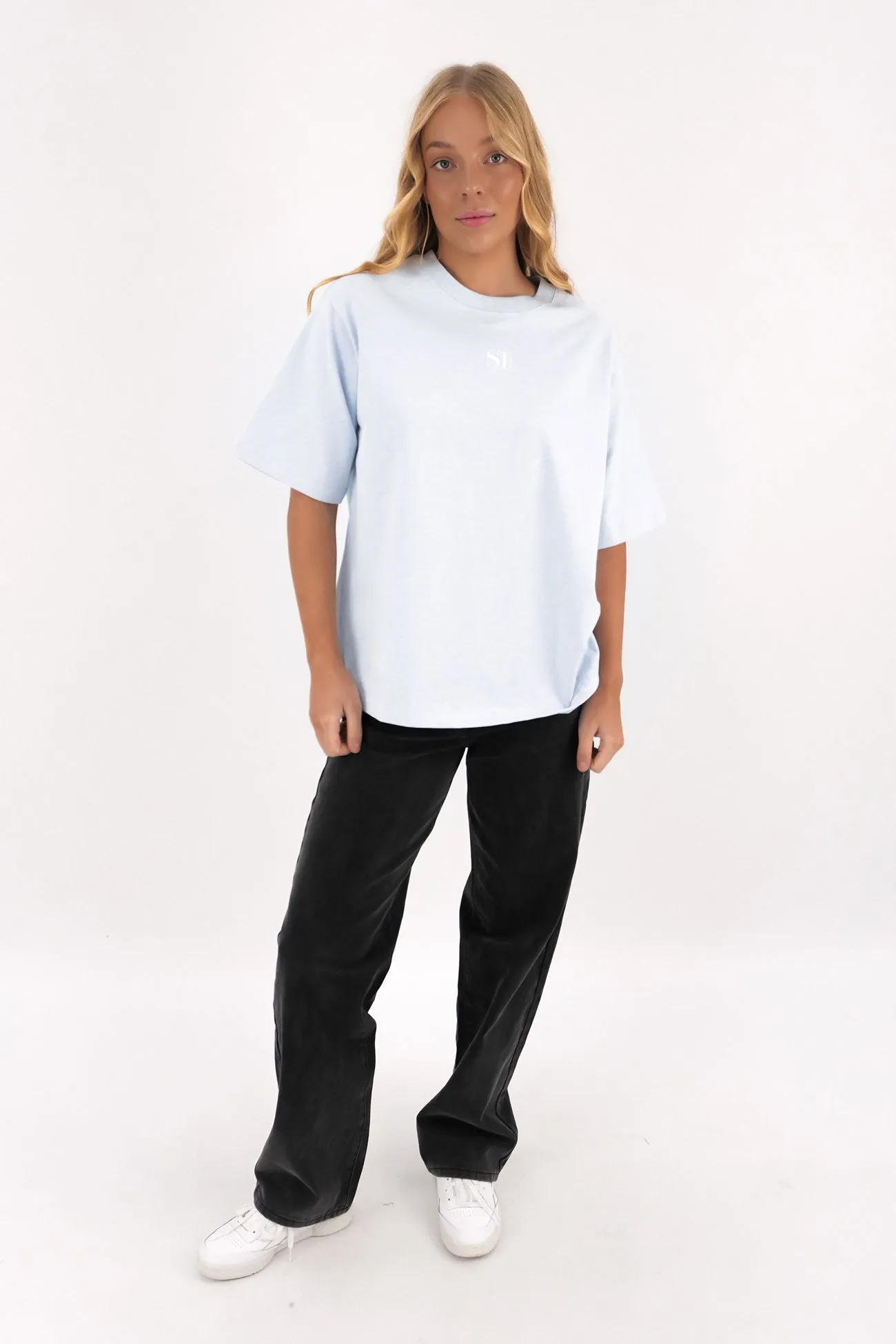 monochromatic Indoor Comfort Silent Luxe Tee Blue