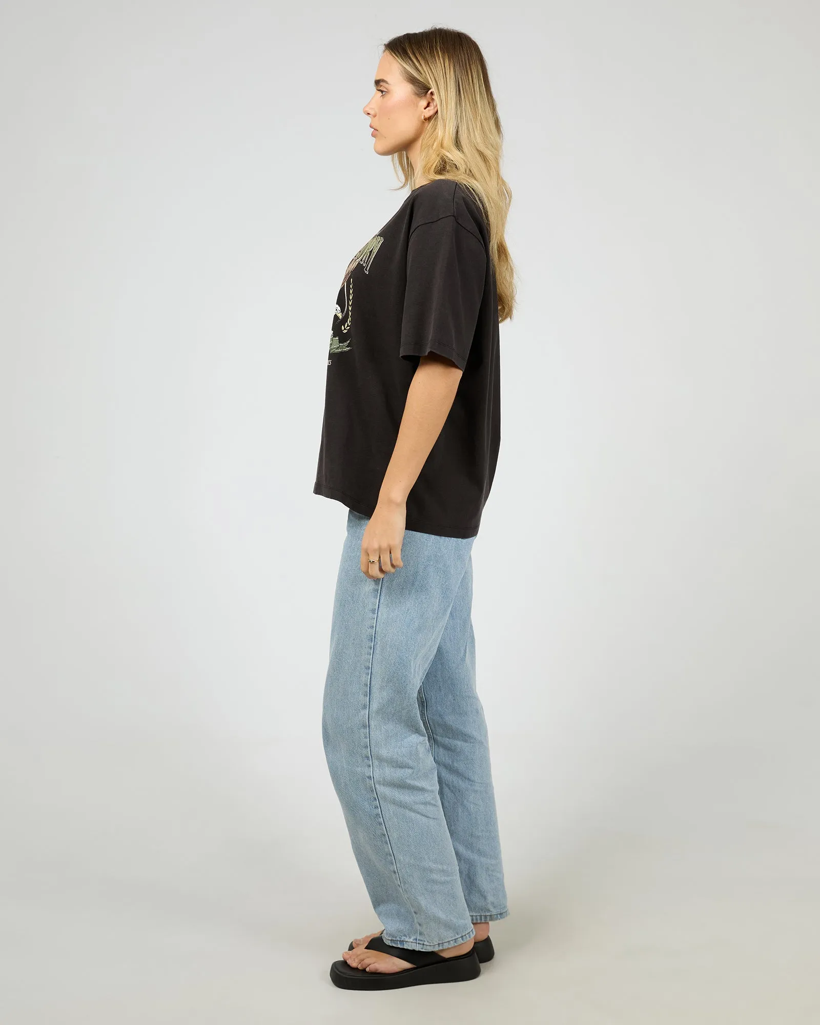 Stylish Casual Silent Theory Airborne Tee Washed Black