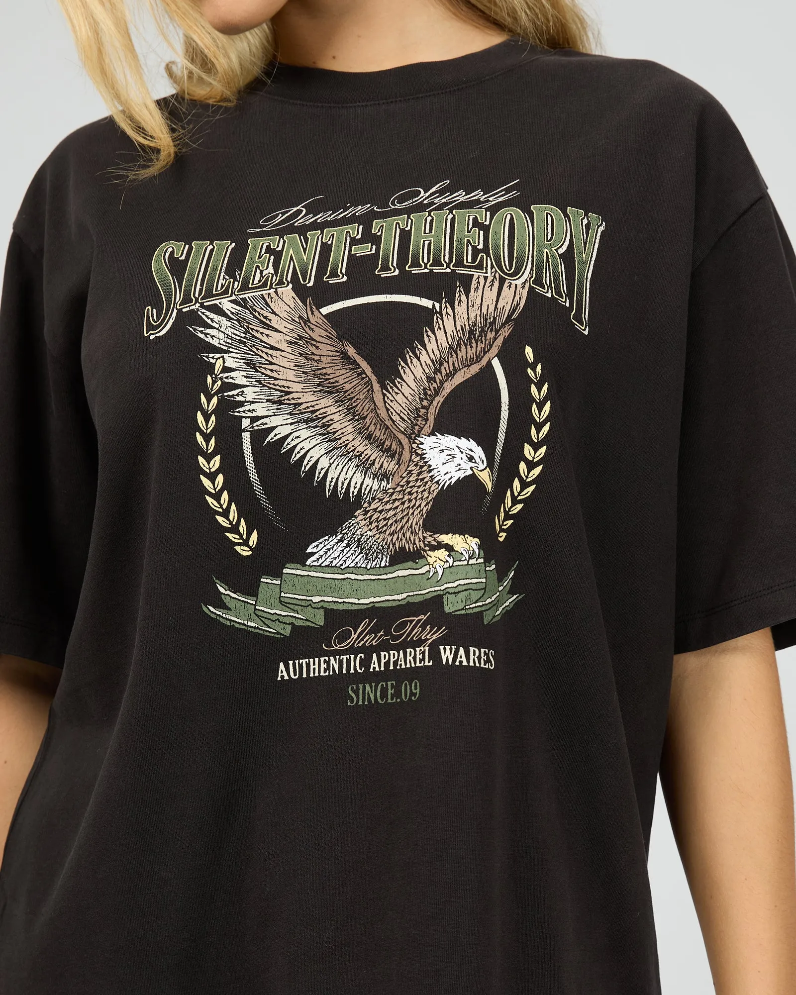 Sport Performance Silent Theory Airborne Tee Washed Black