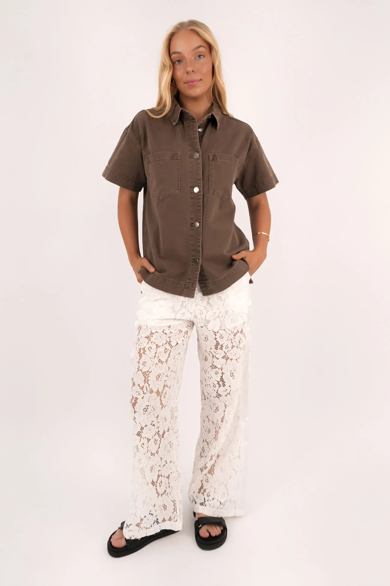 Simi Denim Shirt Cocoa Street Casual MinimalistDesign