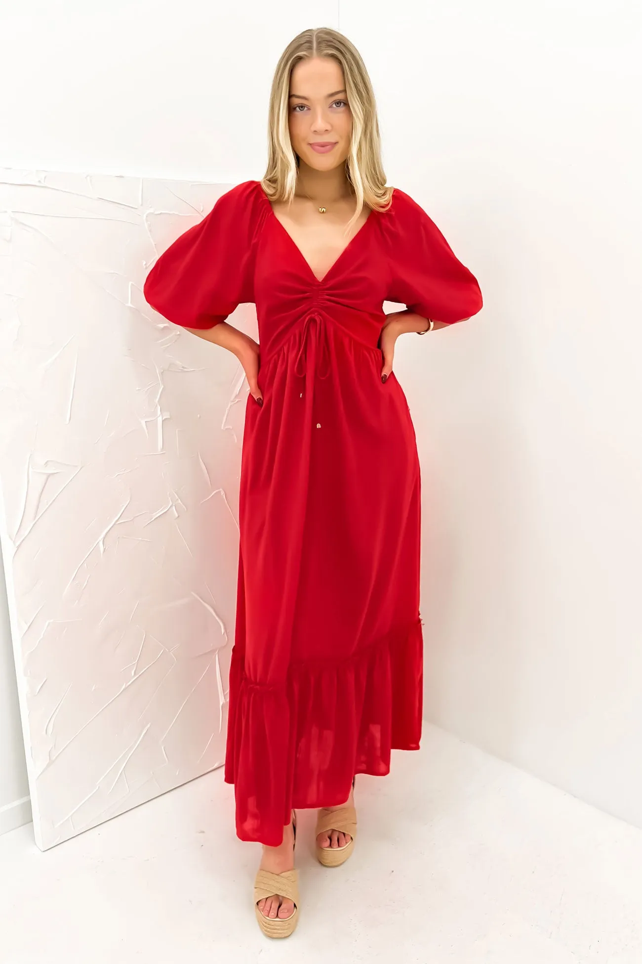 Stylish Feel Tayten Maxi Dress Red