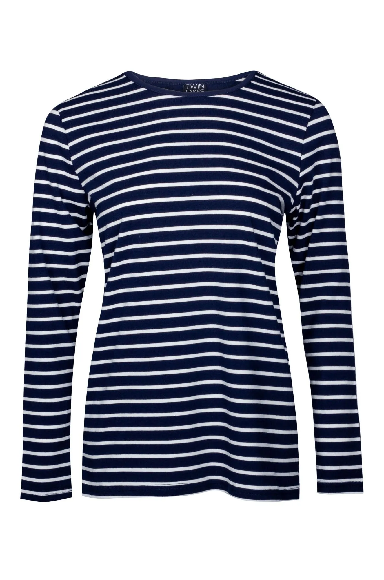 Stripe Crew neck Top | NAVY WHITE | 6561B1 Festival Air