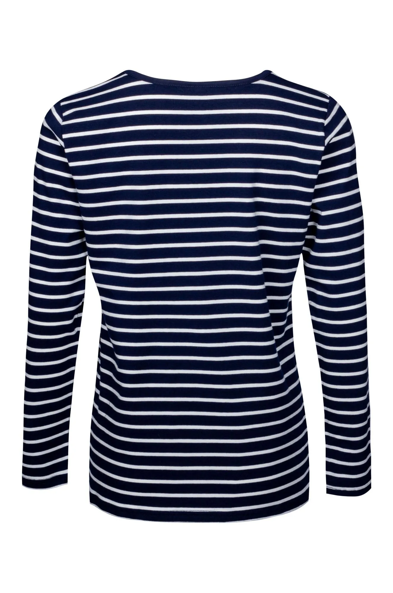 Stripe Crew neck Top | NAVY WHITE | 6561B1 BalancedDrape