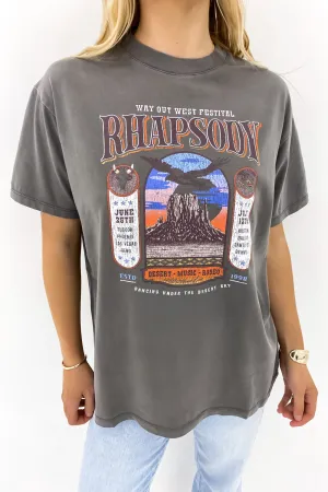 Day-to-Night Look Chic Design Sky Dance Oversized Tee Charcoal